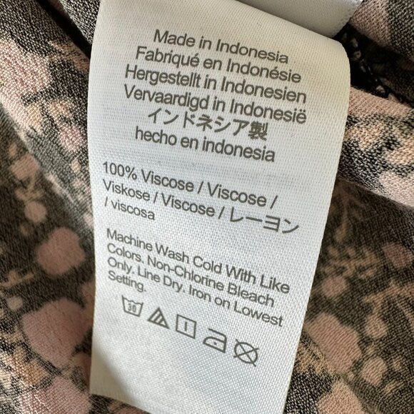 J Crew Puff Sleeve Drapey Crepe Top Small Fall Garden Floral - Picture 7 of 11